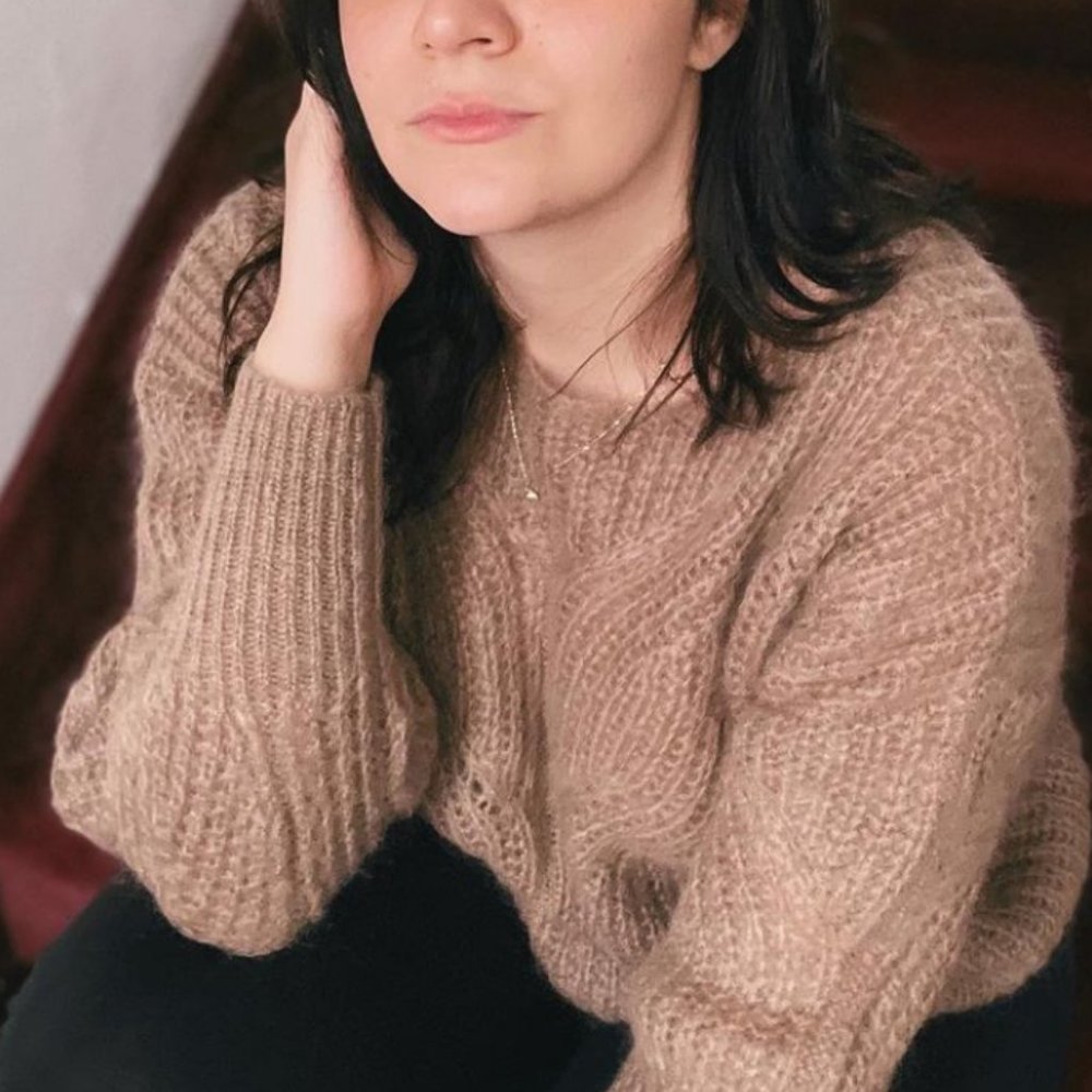 Sezane Gisele Cozy Brown Wool Sweater